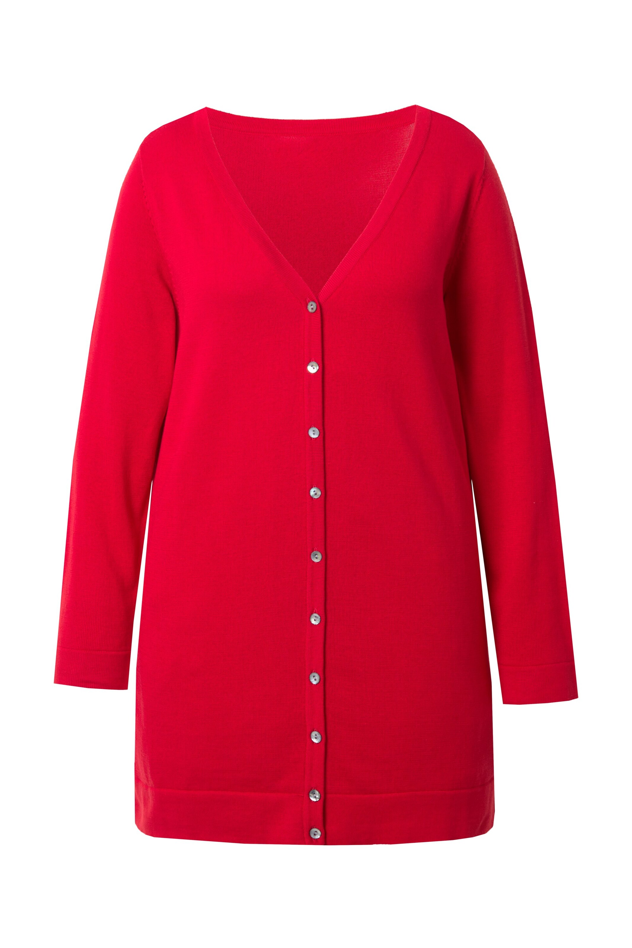 Ulla Popken Strickjacke in Rot: Vorderseite