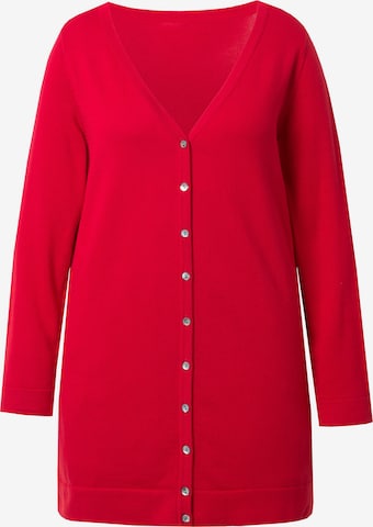 Ulla Popken Gebreid vest in Rood: voorkant