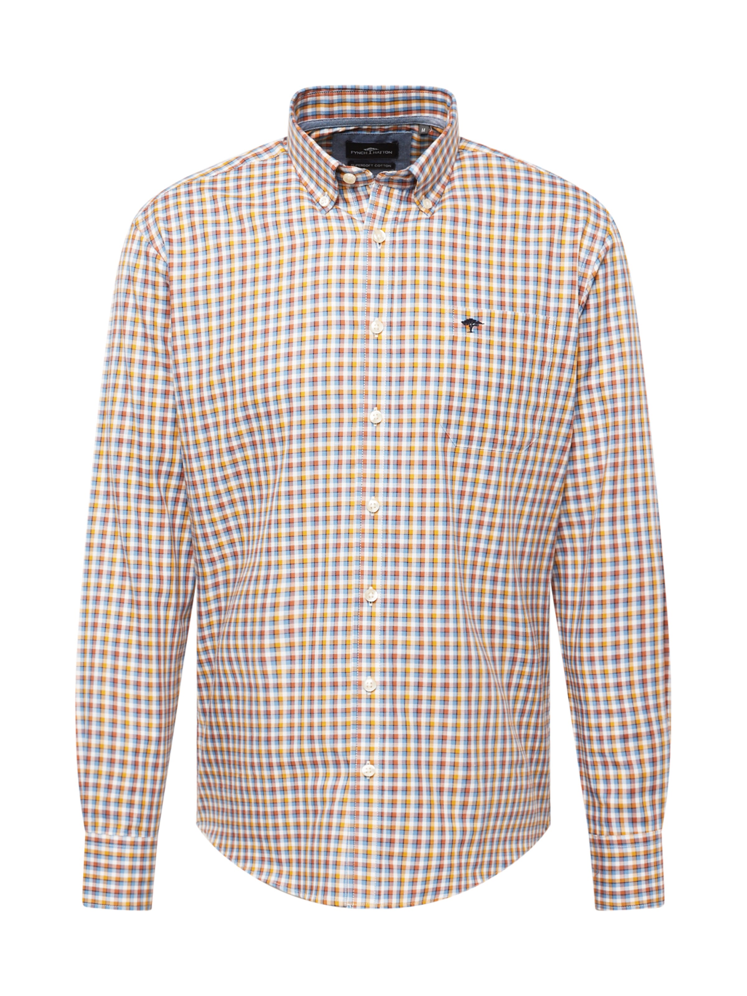 FYNCH-HATTON Regular Fit Hemd in Braun: Vorderseite