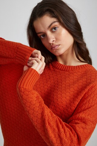 ICHI Sweater 'IHMARNAS LS' in Orange
