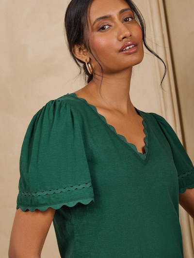 love & roses T-shirt en XS en vert foncé, Vue avec produit