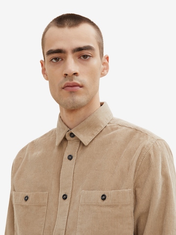 Regular fit Camicia di TOM TAILOR in beige