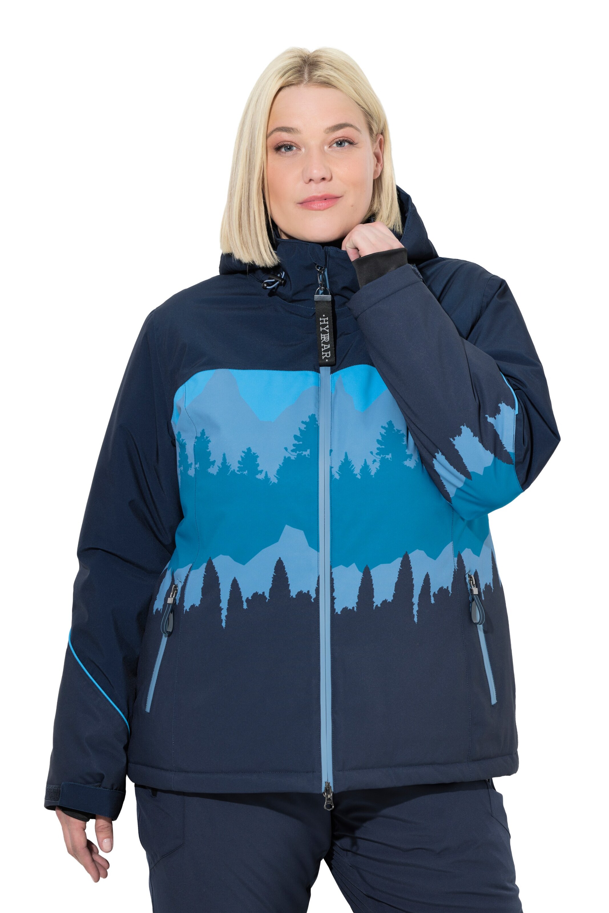 Ulla Popken Functionele jas in Blauw: voorkant