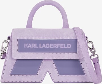 Borsa a mano di Karl Lagerfeld in lilla: frontale