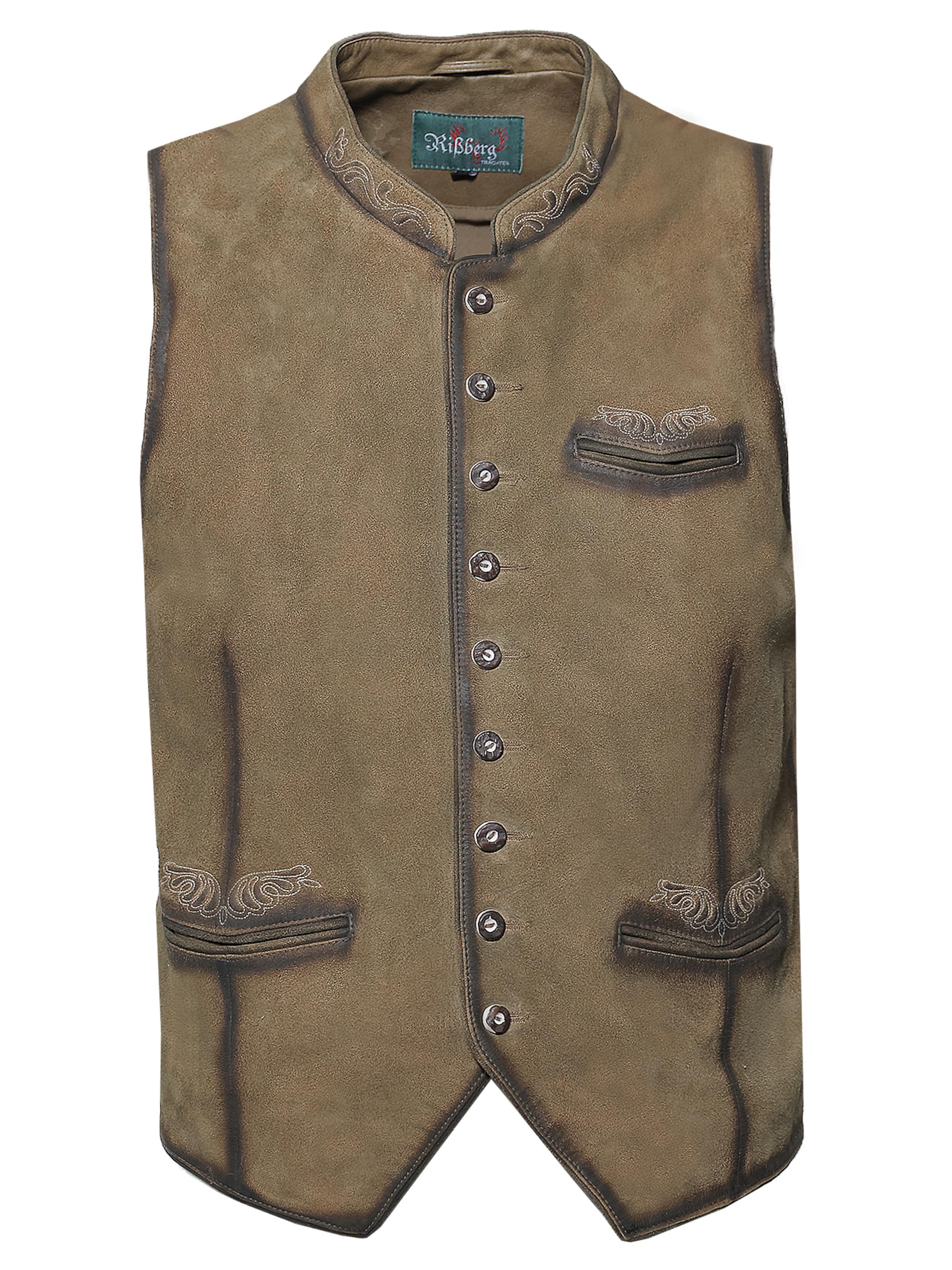 Rißberg Traditional vest in 46 in Dark beige / Dark brown, Item view