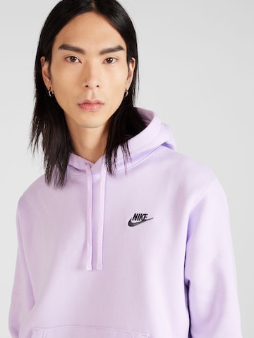 purpurinė Nike Sportswear Megztinis be užsegimo 'Club Fleece'