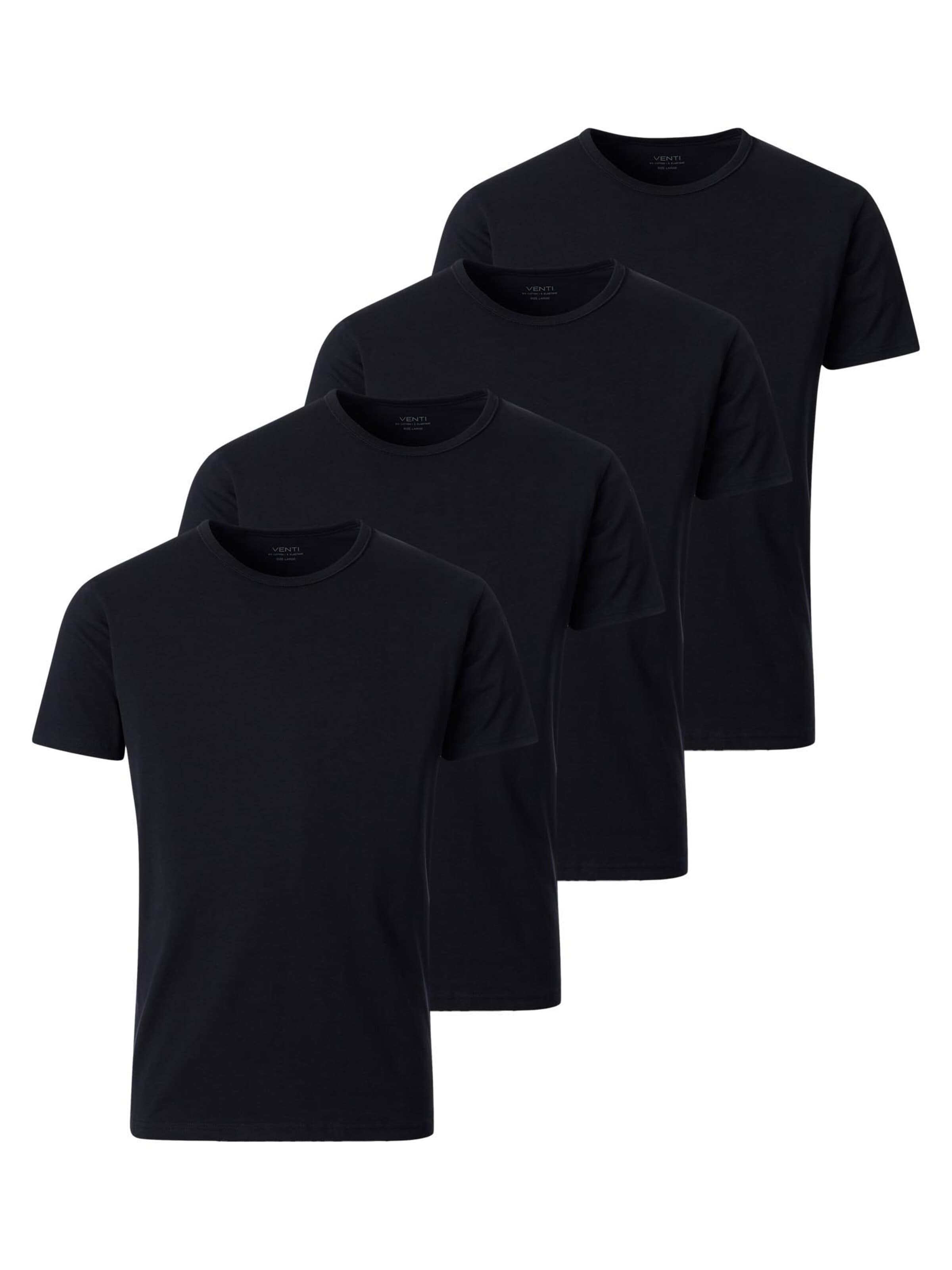 VENTI Shirt 'Basic' in Black: front