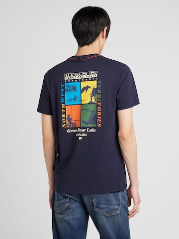 NAPAPIJRI Shirt 'S-GRAS' in Blauw: voorkant