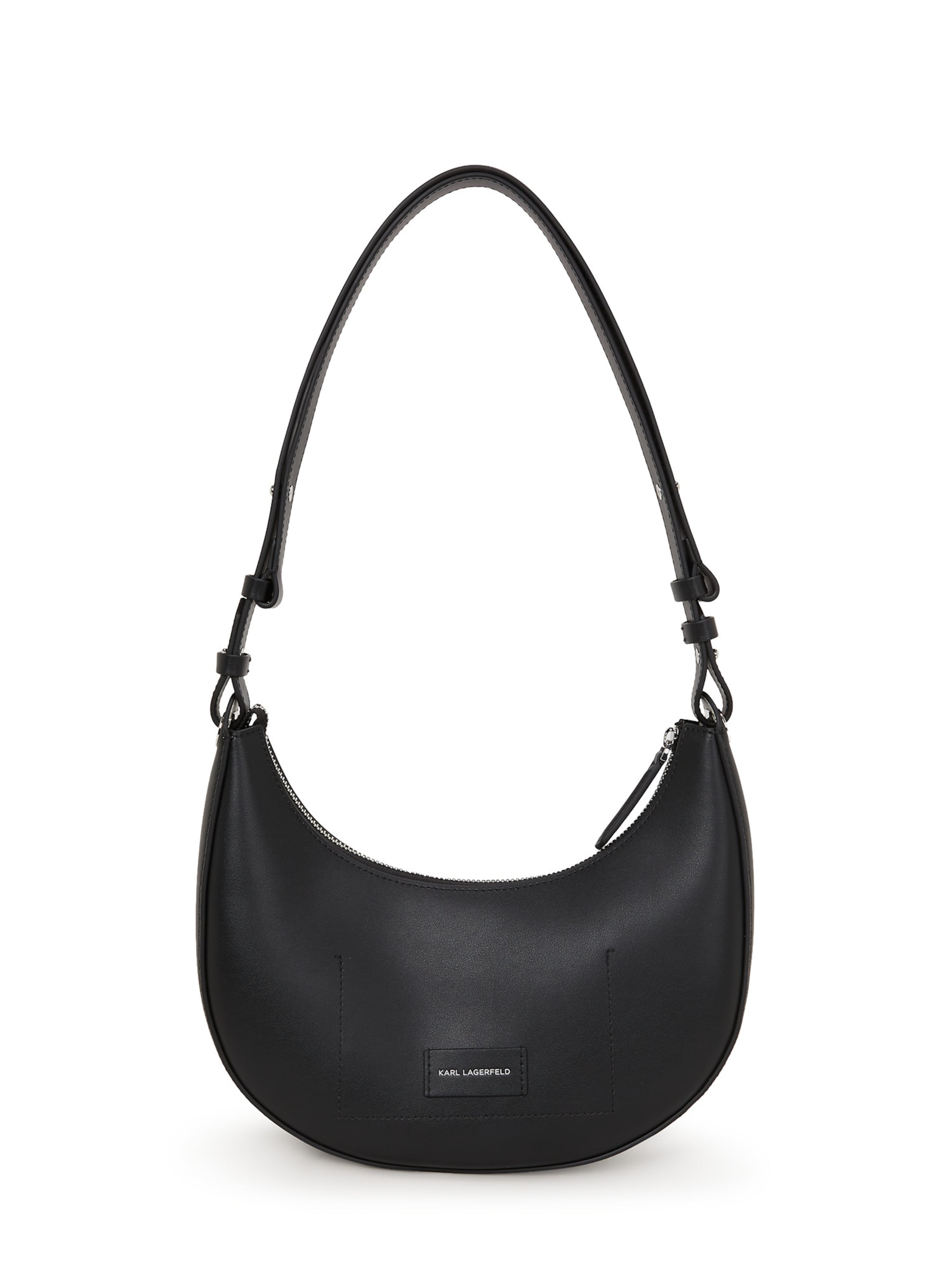 Karl Lagerfeld - Mala de ombro 'Circle' em preto: frente