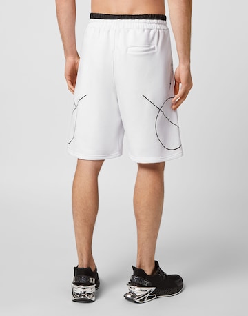 Plein Sport Regular Sportshorts 'Scratch' in Weiß