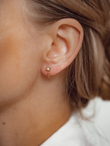 Hey Happiness Earrings 'Margent' in Gold: front