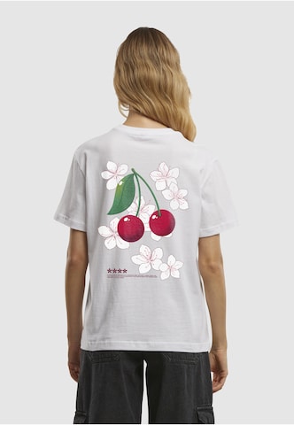 T-shirt 'Cherry Blossom' Miss Tee en blanc : devant