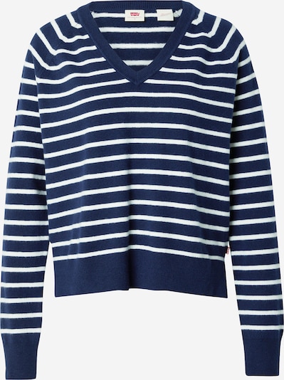 LEVI'S ® Pulover 'Supersoft V-Neck Cardigan' u morsko plava / bijela, Pregled proizvoda