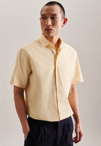 SEIDENSTICKER Regular fit Overhemd in Geel: voorkant