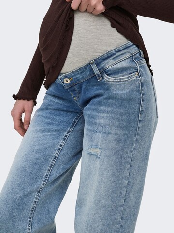 Only Maternity Wide leg Jeans 'OLMBlush' in Blauw