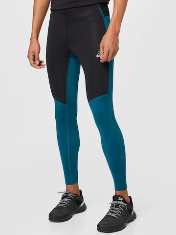 Skinny Pantalon de sport ASICS en bleu : devant