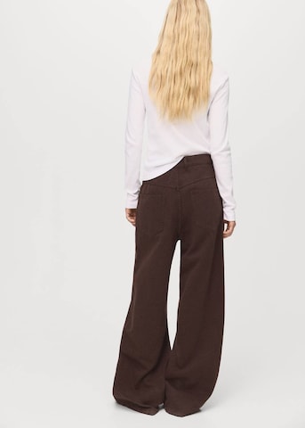 MANGO Wide Leg Jeans 'Blair' in Braun