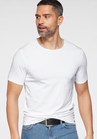 OLYMP Slim Fit T-Shirt 'Level 5' in Weiß: predná strana