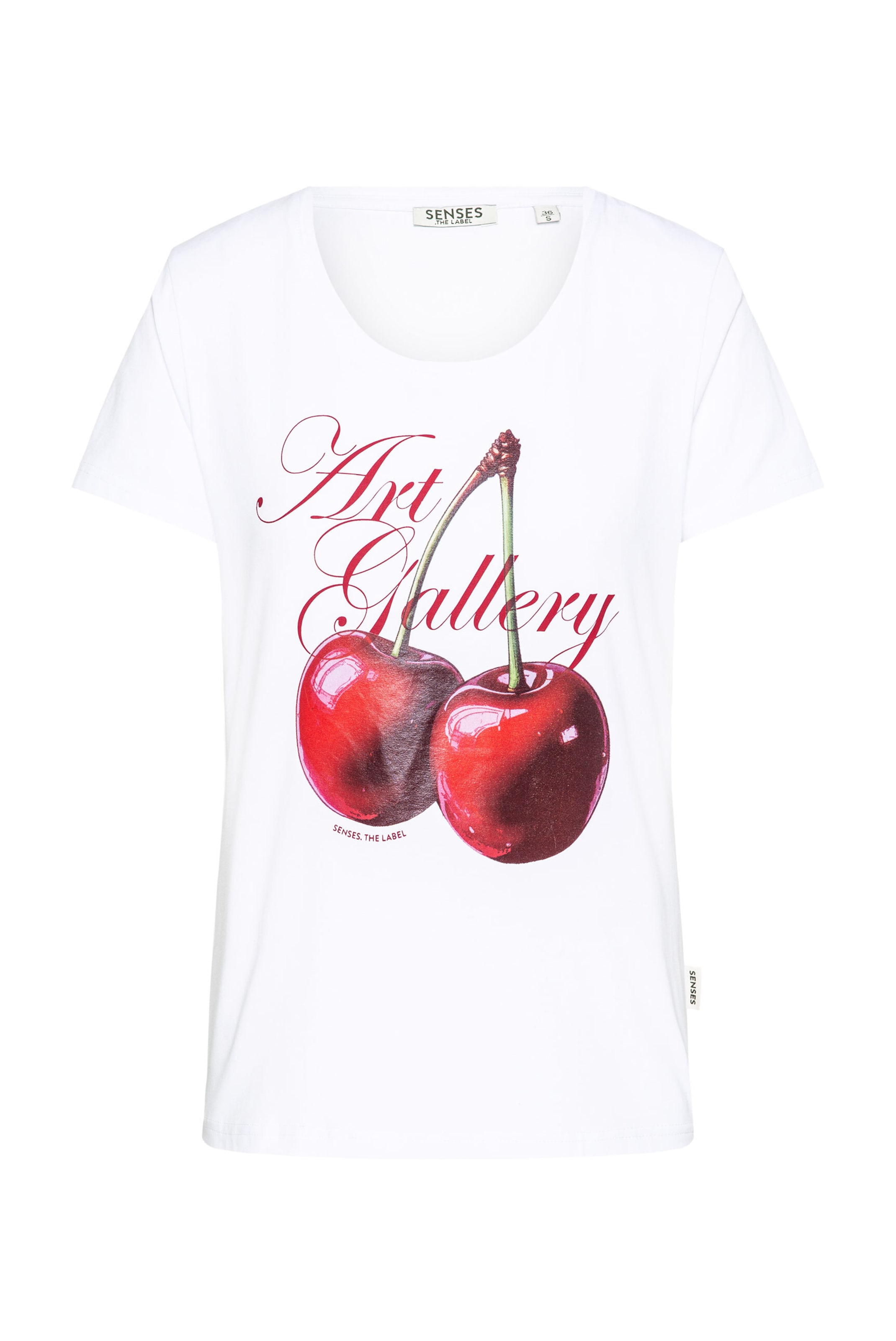 SENSES.THE LABEL T-Shirt mit Artwork in Weiß: Vorderseite