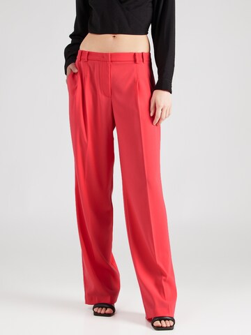 PATRIZIA PEPE Loose fit Pleat-Front Pants in Pink: front