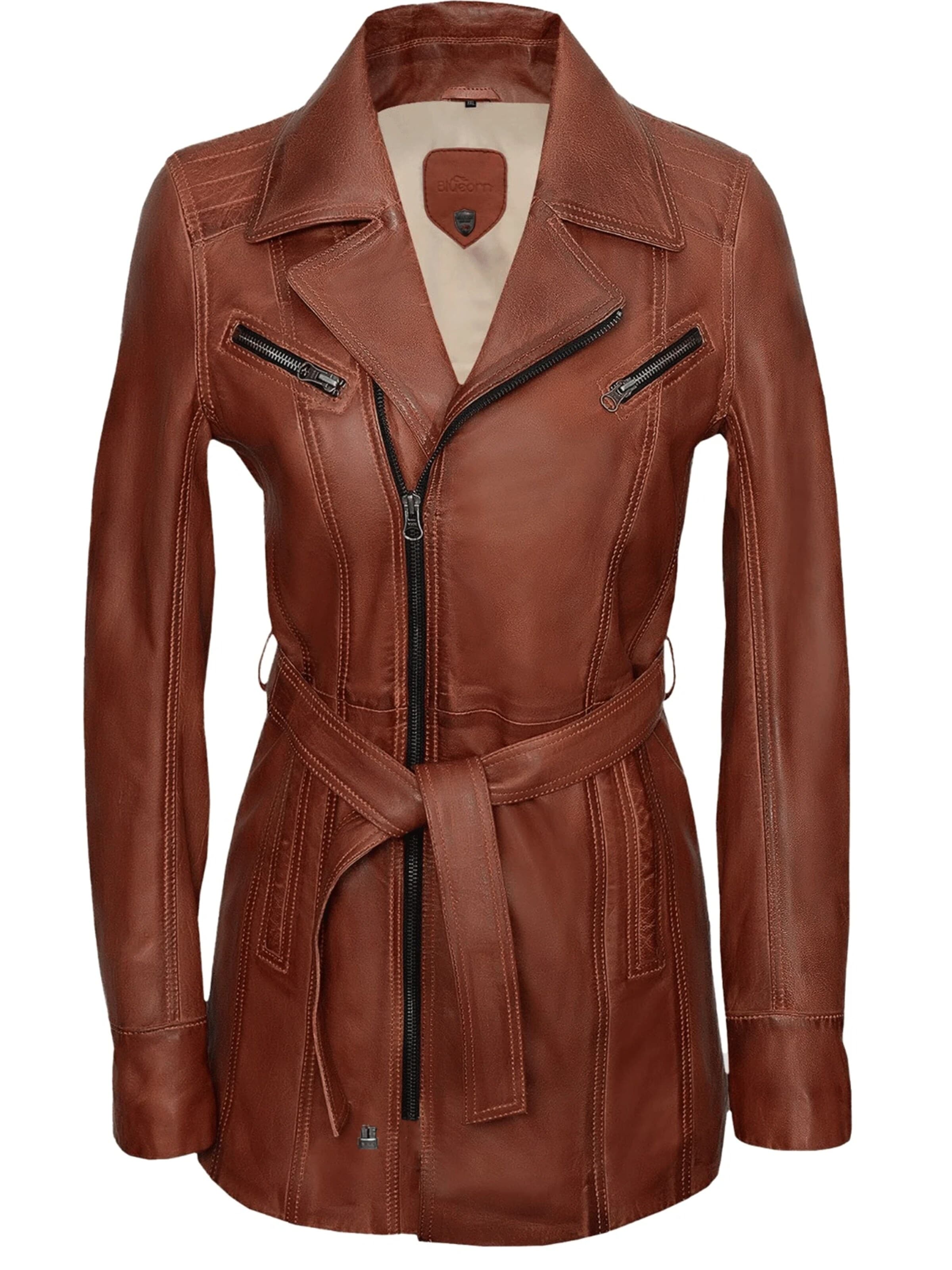 Manteau mi-saison 'Elin' Agamaa en marron : devant