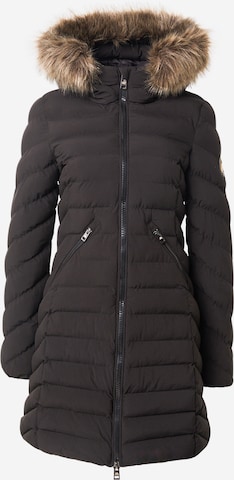 Superdry Talvemantel 'Fuji', värv must: eest vaates