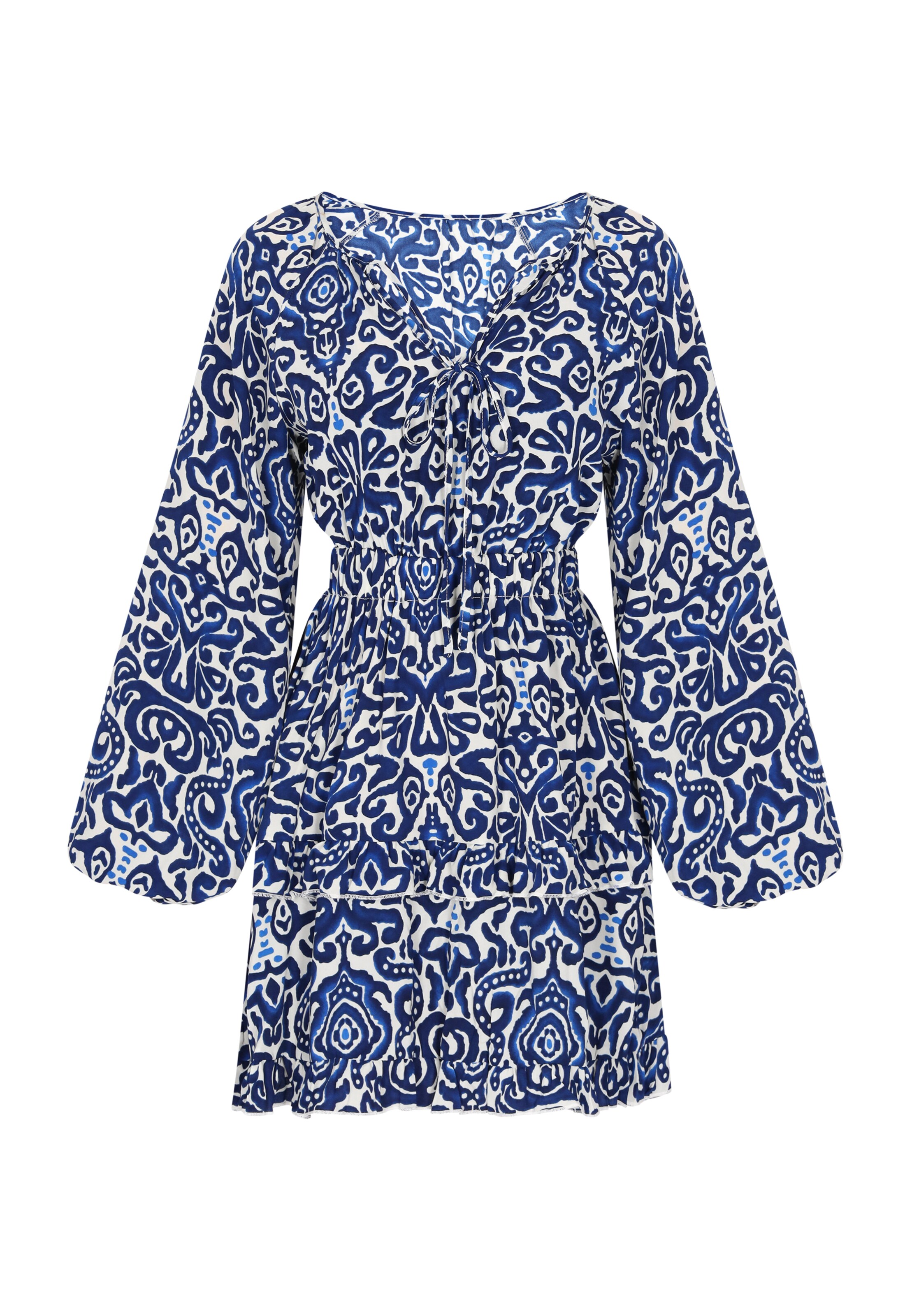 IZIA Kjole i blå / turkis / hvid, Produktvisning