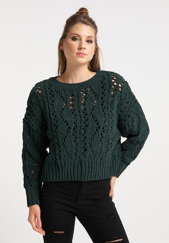 Pull-over myMo ROCKS en vert : devant