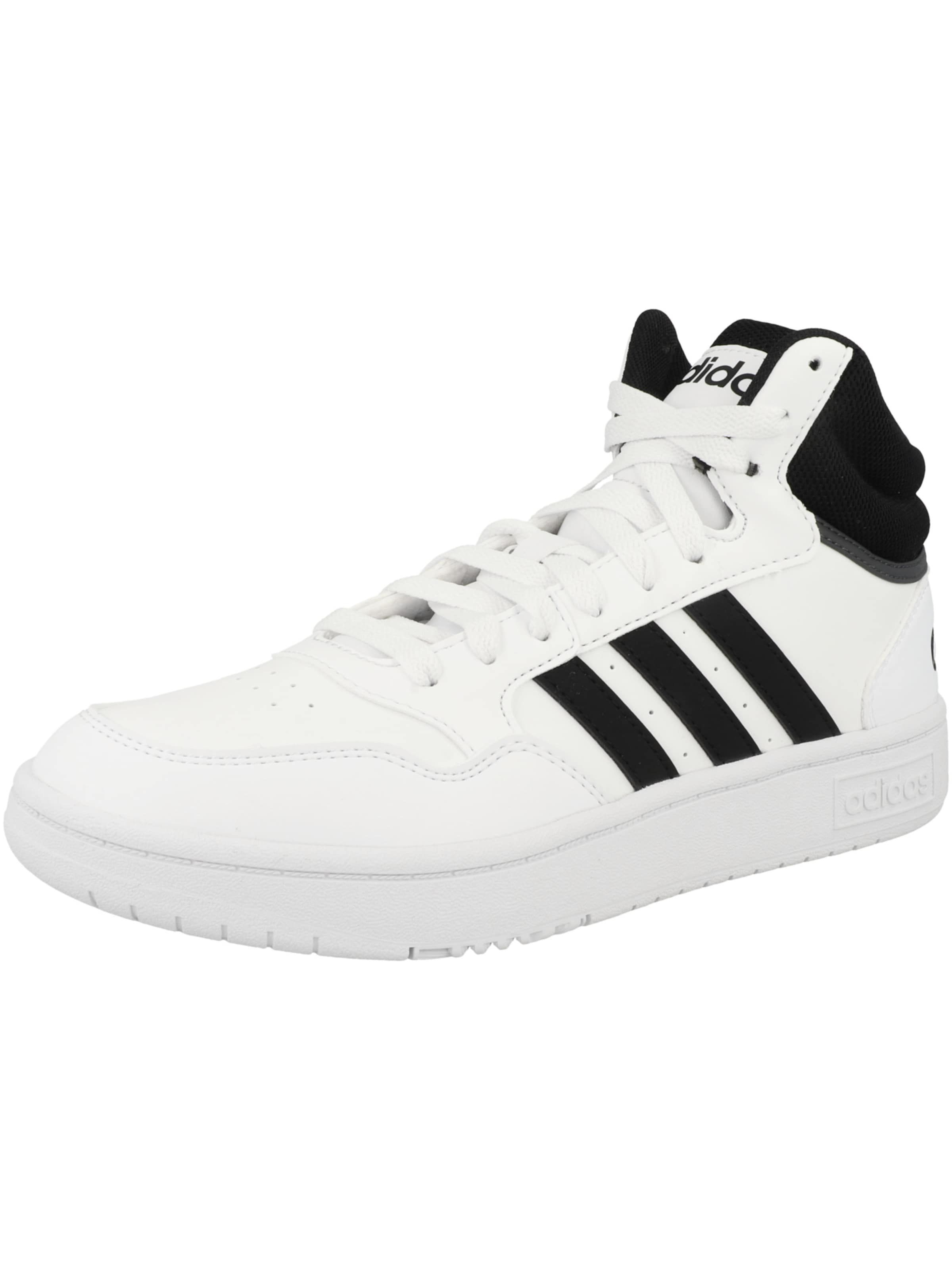 Baskets hautes 'Hoops 3' ADIDAS ORIGINALS en blanc : devant