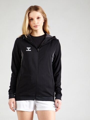 Hummel Athletic Zip-Up Hoodie 'AUTHENTIC' in Black: front