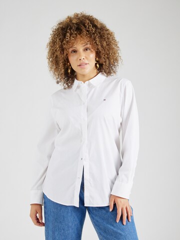 Tommy Hilfiger Curve Bluse 'ESS' in Weiß: Vorderseite
