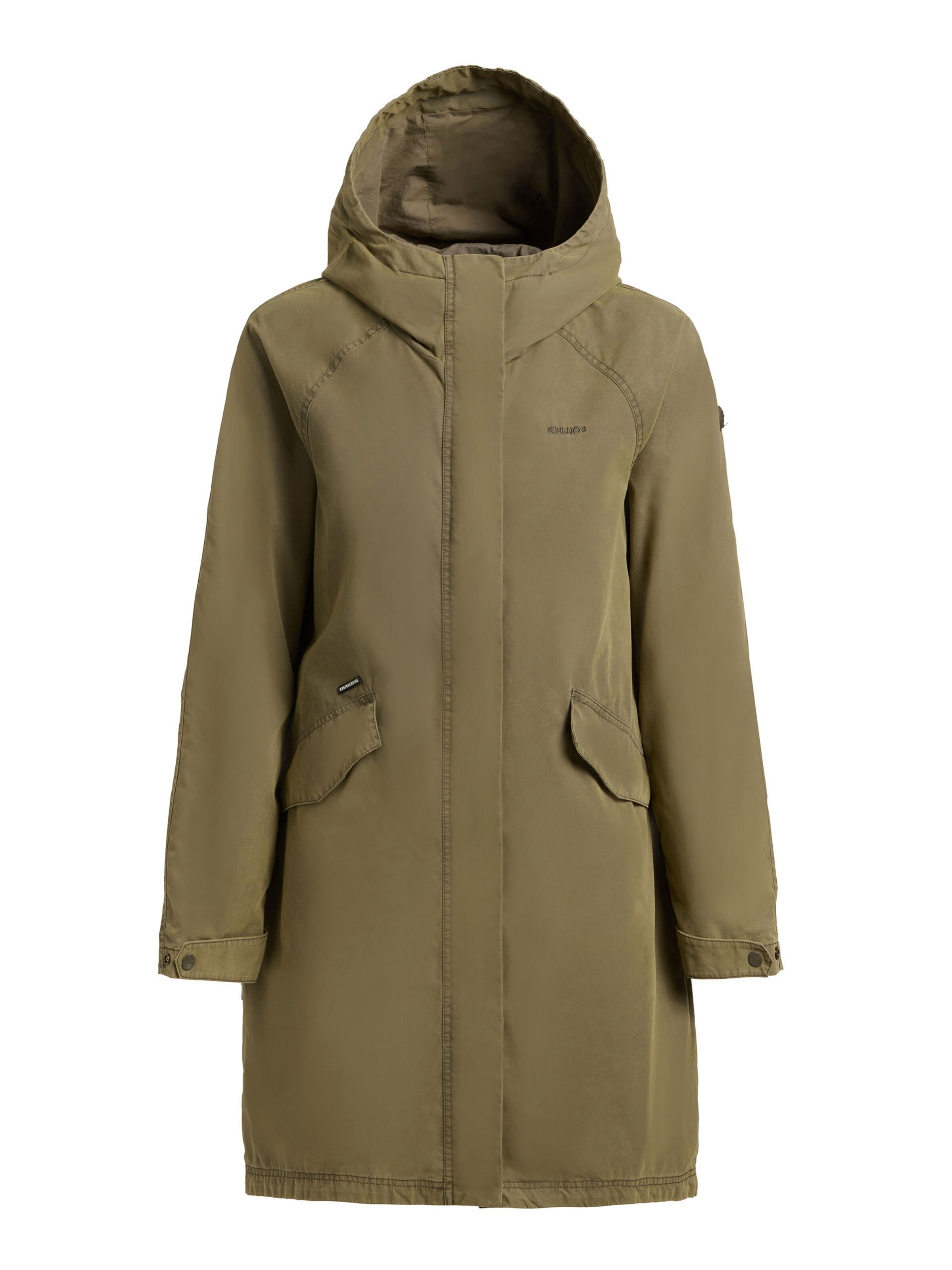 khujo Between-seasons coat 'Leal' in Green: front