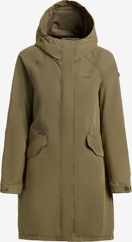 khujo Between-seasons coat 'Leal' in Green: front