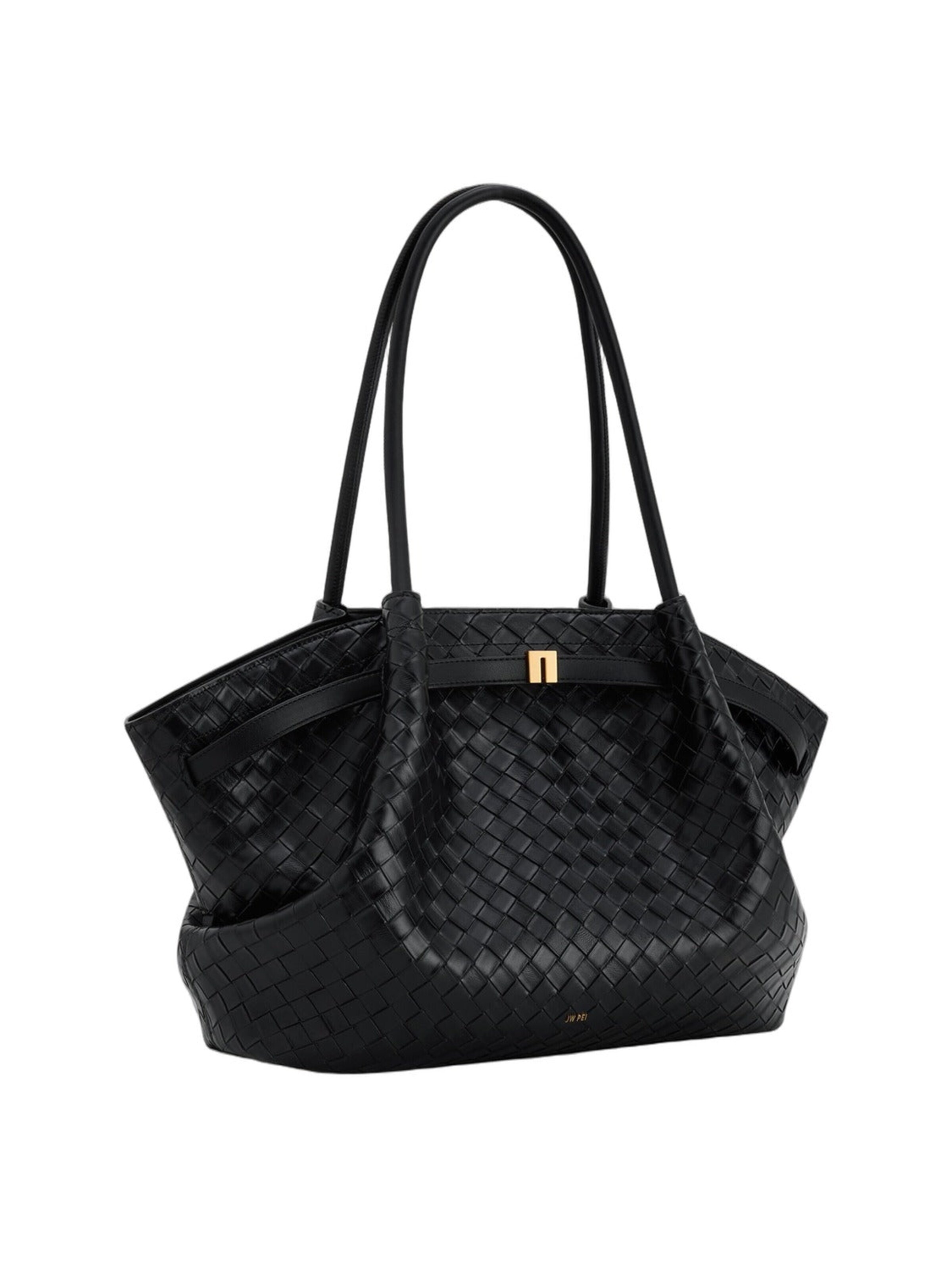 JW PEI Shoppingväska 'JW PEI Cabas Hana Large Tressé Black' i svart