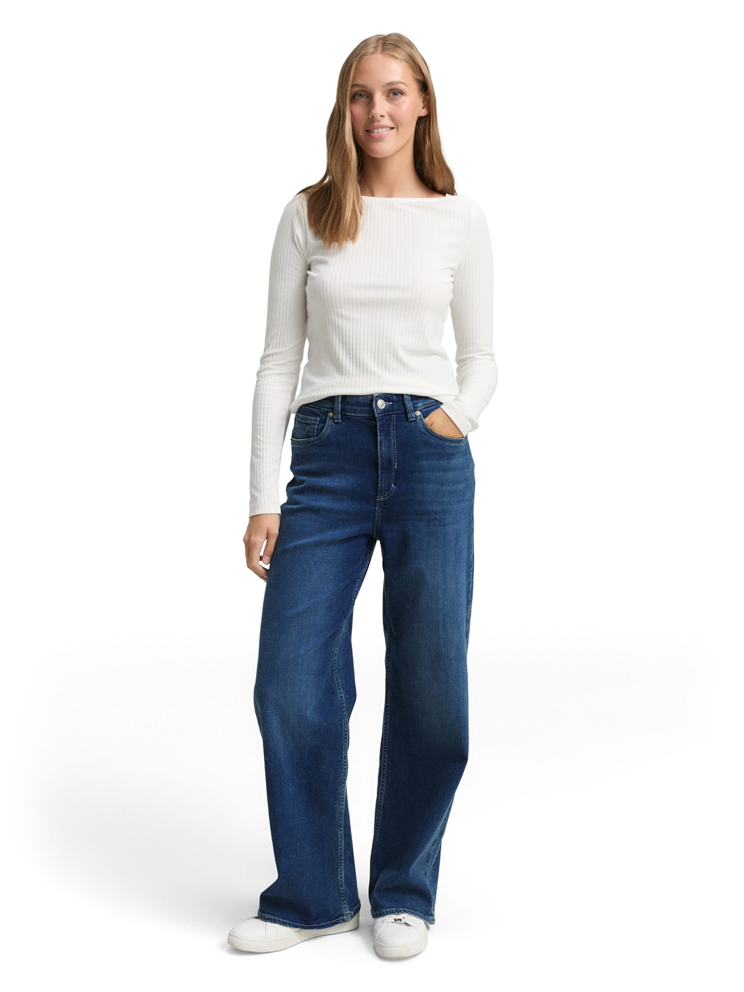 Wide leg Jeans 'LINOU' di TOM TAILOR DENIM in blu