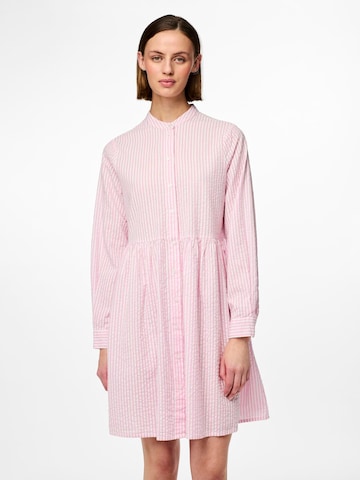 PIECES Košilové šaty 'SALLY' – pink: přední strana