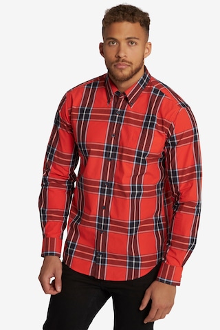 JP1880 Comfort fit Overhemd in Rood: voorkant