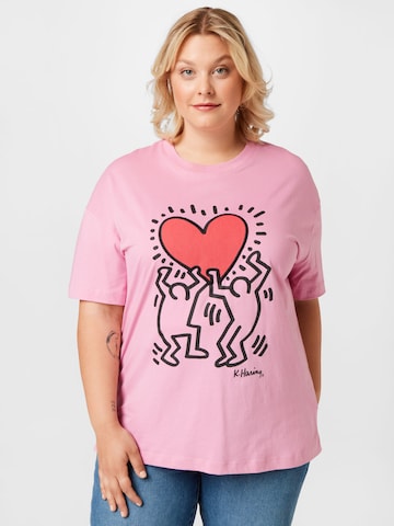 Cotton On Curve T-Shirt in Pink: predná strana