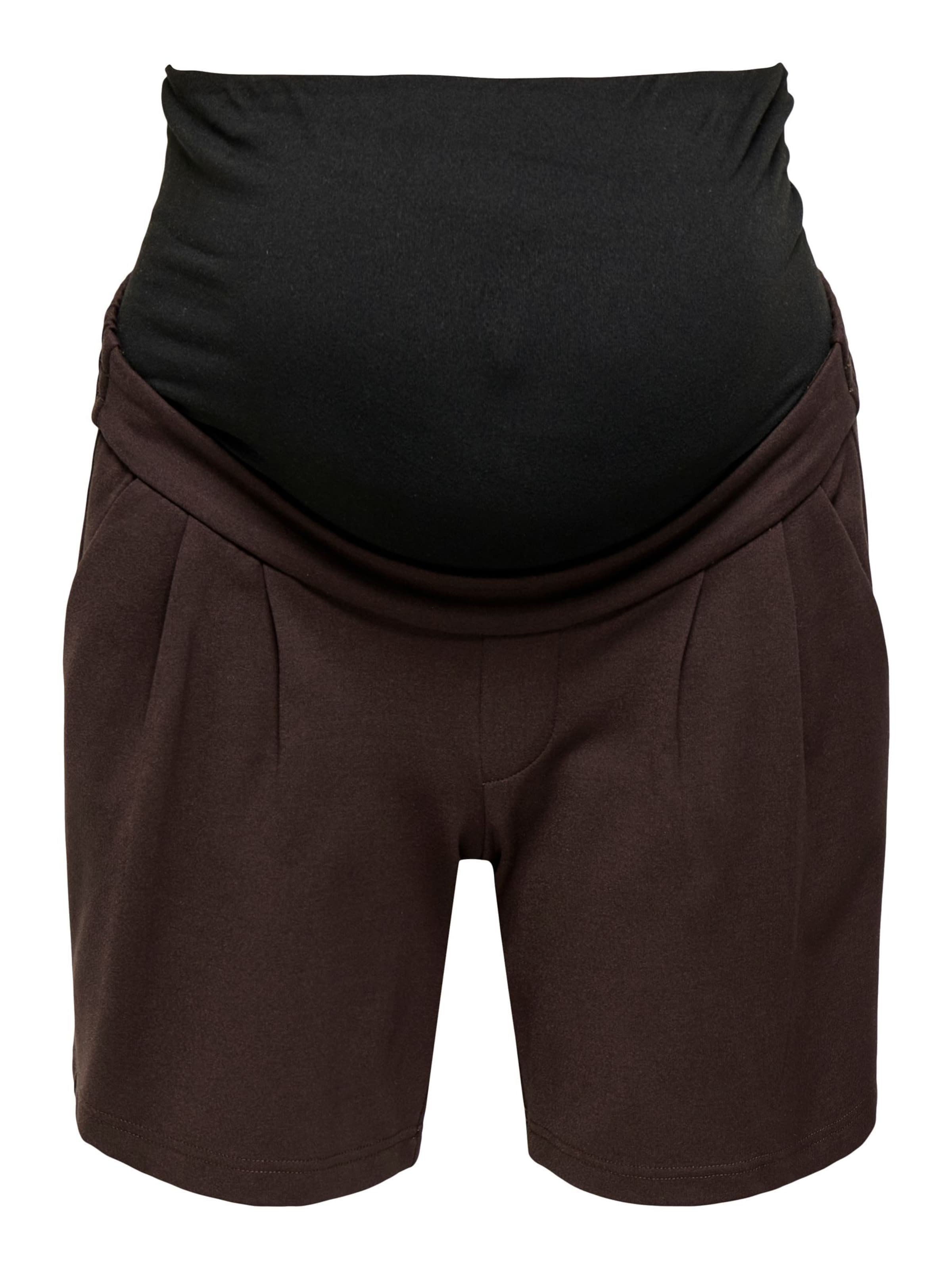 Only Maternity - regular Pantalón plisado 'OLMPoptrash' en marrón