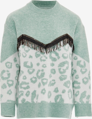 Pull-over IMANE en vert : devant