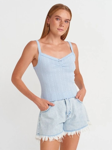 Dilvin Blouse in Blauw: voorkant