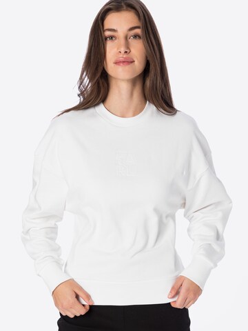 Karl Lagerfeld Sweatshirt 'ATHLEISURE' in White: front