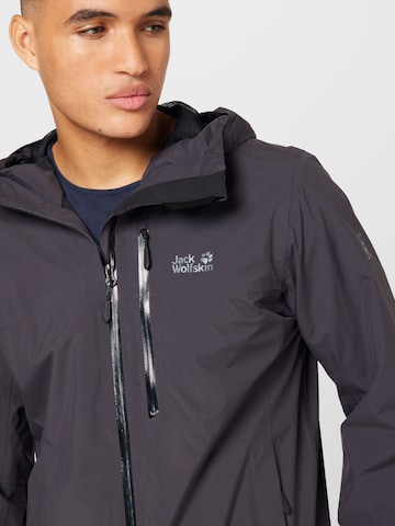 pilka JACK WOLFSKIN Laisvalaikio striukė 'Go Hike'