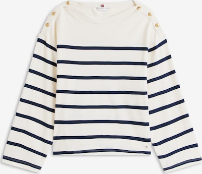 TOMMY HILFIGER Majica u mornarsko plava / vuneno bijela, Pregled proizvoda