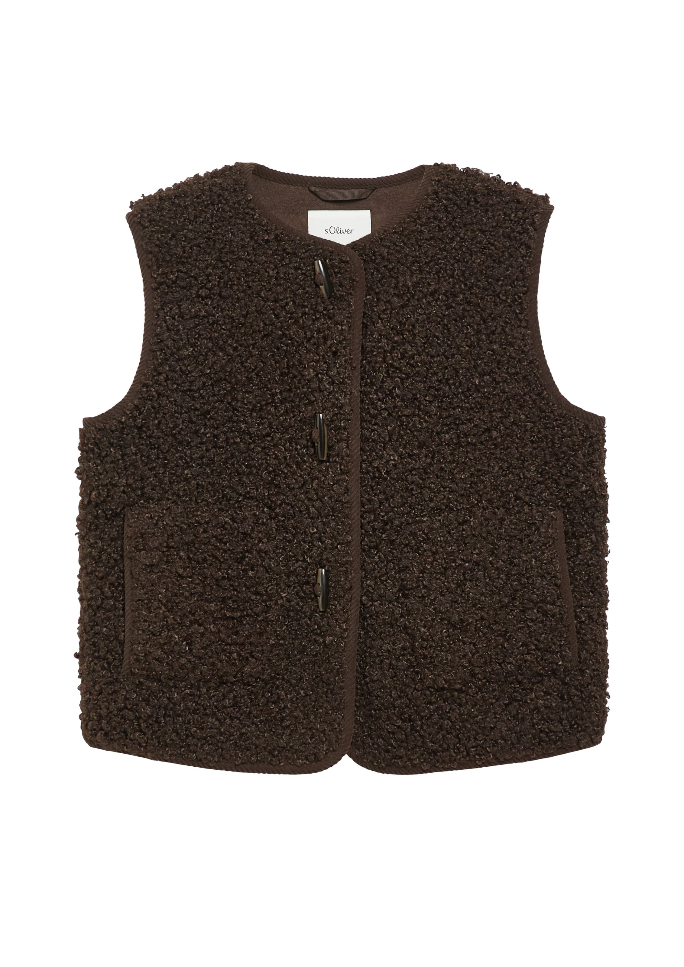 s.Oliver Bodywarmer in Bruin: voorkant