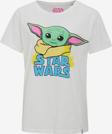 T-shirt 'Star Wars The Mandalorian Child' Recovered en beige : devant