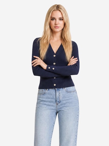 GUESS Knit cardigan 'ELLIE' in Blue: front