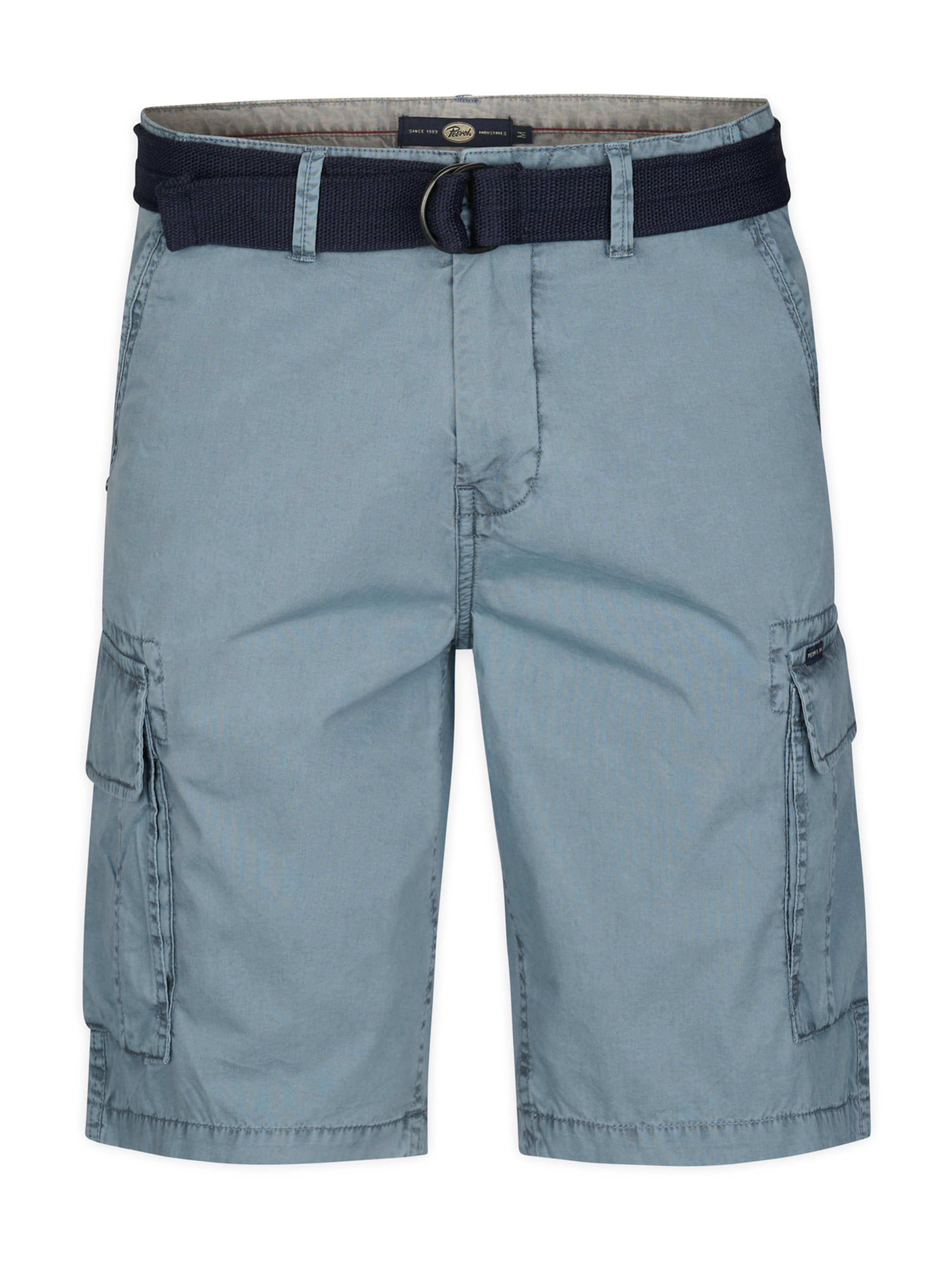 Petrol Industries Regular Cargobroek in Blauw: voorkant