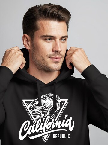 Neverless Sweatshirt 'California Wave' in Black