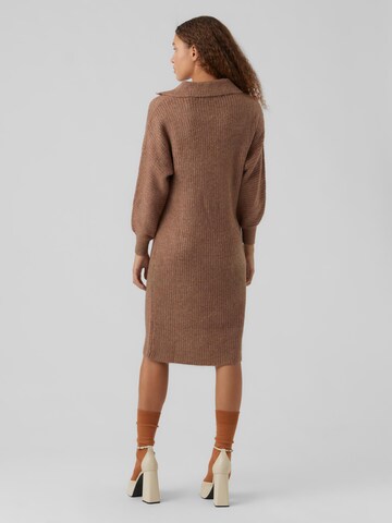 VERO MODA Knitted dress 'Filene' in Brown